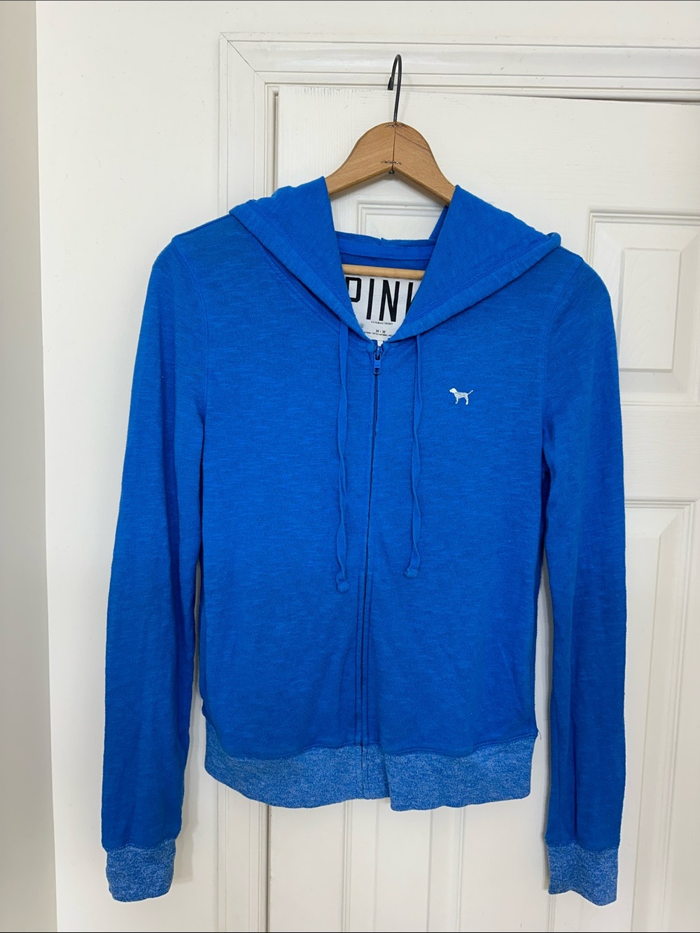 PINK Victoria's Secret Royal Blue Zip-Up Hoodie